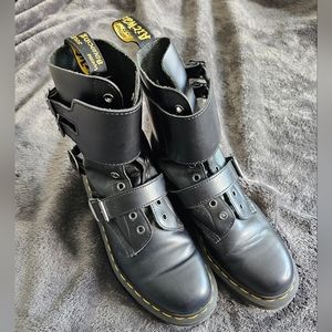 Dr. Martens Black Leather Biker Boots